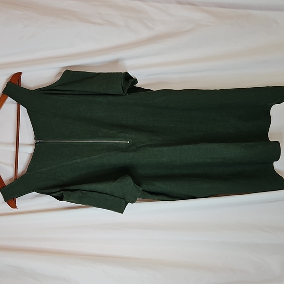 Soft Surroundings Emelia Linen Blend Cold Shoulder Dress Women's Medium Slouchy - Picture 8 of 10